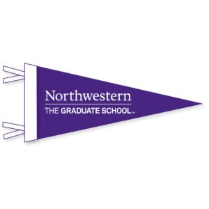 Northwestern The Graduate School Wool Felt Pennant Size Small 6"X15"