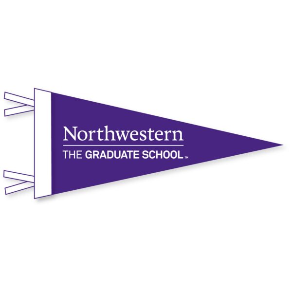 Northwestern The Graduate School Wool Felt Pennant Size Medium 9"X24"