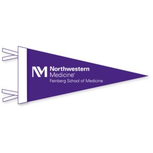 Northwestern Feinberg School of Medicine Wool Felt Pennant Size Large 12"X30"