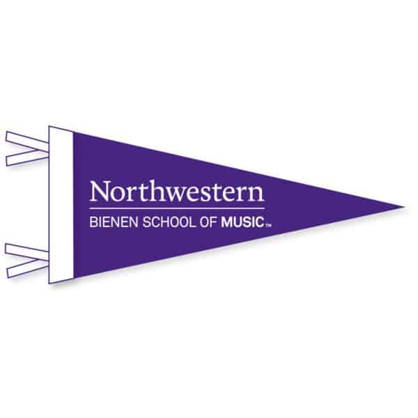 Northwestern Bienen School of Music Wool Felt Pennant Size Small 6"X15"