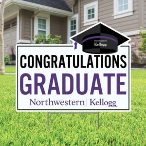 Northwestern Kellogg Congratulations Graduate Yard Sign