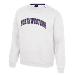 Northwestern University Wildcats Colosseum Men's White I'll Be Back Crew