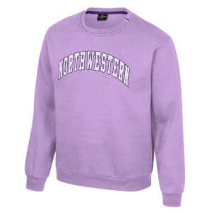 Northwestern University Wildcats Colosseum Men's Lilac I'll Be Back Crew