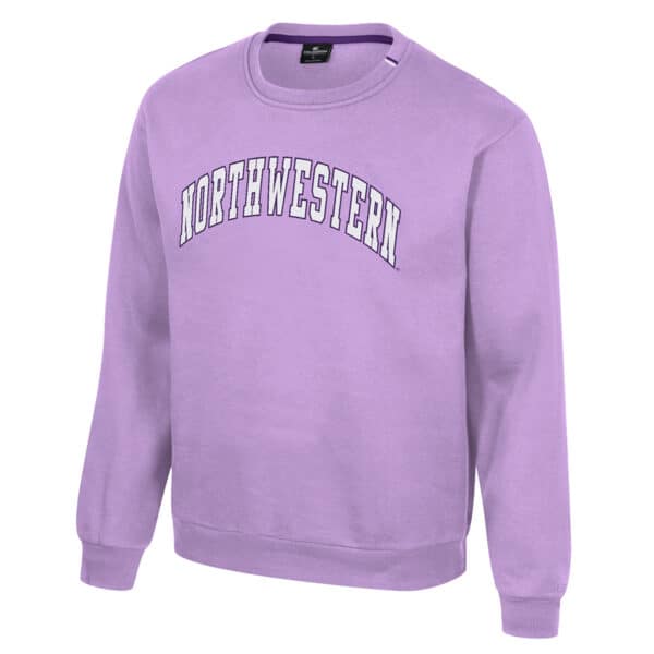 Northwestern University Wildcats Colosseum Men's Lilac I'll Be Back Crew