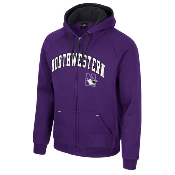 Northwestern University Wildcats Colosseum Men's Purple I'll Be Back Full Zip Hoodie