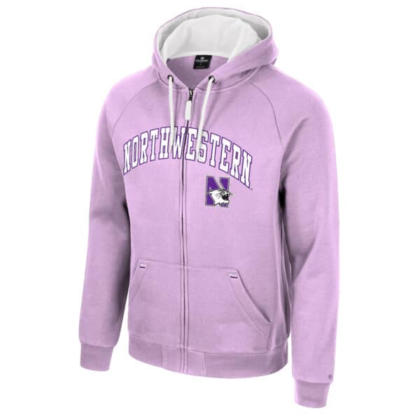 Northwestern University Wildcats Colosseum Unisex Light Lilac I'll Be Back Full Zip Hoodie