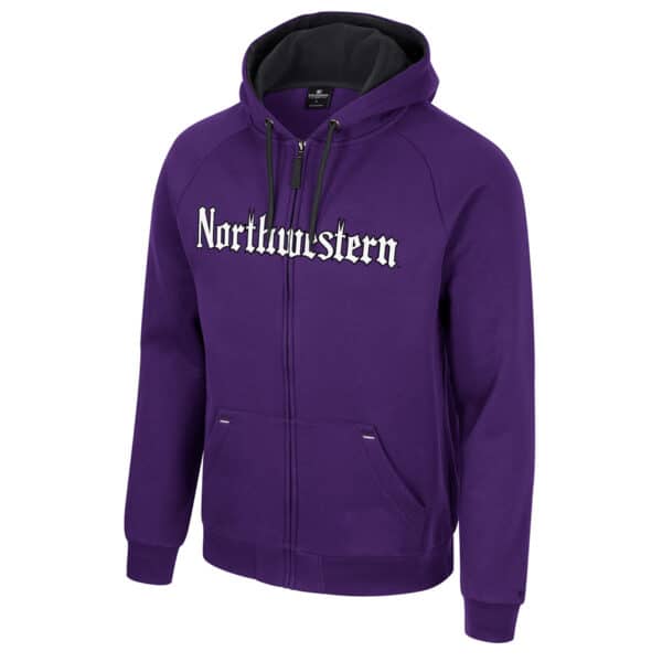 Northwestern University Wildcats Colosseum Men's Gothic Purple I'll Be Back Full Zip Hoodie