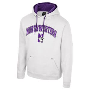 Northwestern University Wildcats Colosseum Men's N-Cat White I'll Be Back Hoodie