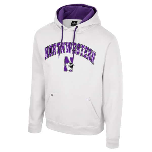 Northwestern University Wildcats Colosseum Men's N-Cat White I'll Be Back Hoodie