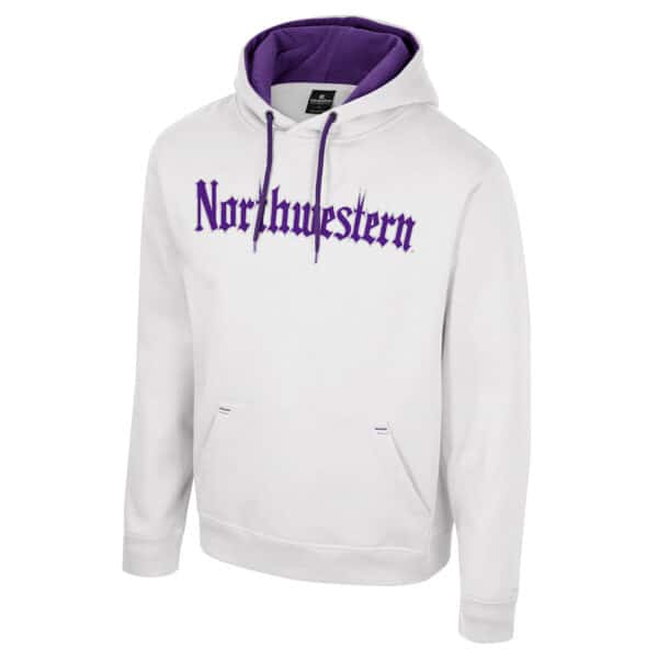 Northwestern University Wildcats Colosseum Men's Gothic White I'll Be Back Hoodie