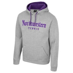Northwestern University Wildcats Colosseum Men's Gothic Design Tennis I'll Be Back Hoodie