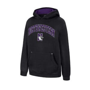 Northwestern University Wildcats Colosseum Youth Northwestern N-Cat Black Lead Guitarists Pullover Hoodie