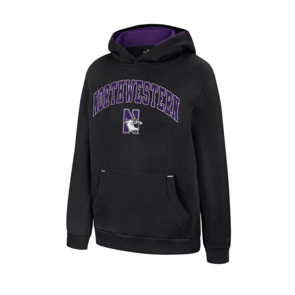 Northwestern University Wildcats Colosseum Youth Northwestern N-Cat Black Lead Guitarists Pullover Hoodie