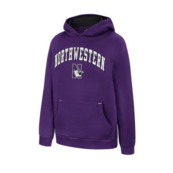 Northwestern University Wildcats Colosseum Youth Northwestern N-Cat Purple Lead Guitarists Pullover Hoodie