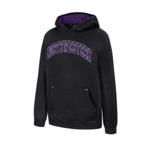 Northwestern University Wildcats Colosseum Youth Northwestern Black Lead Guitarists Pullover Hoodie