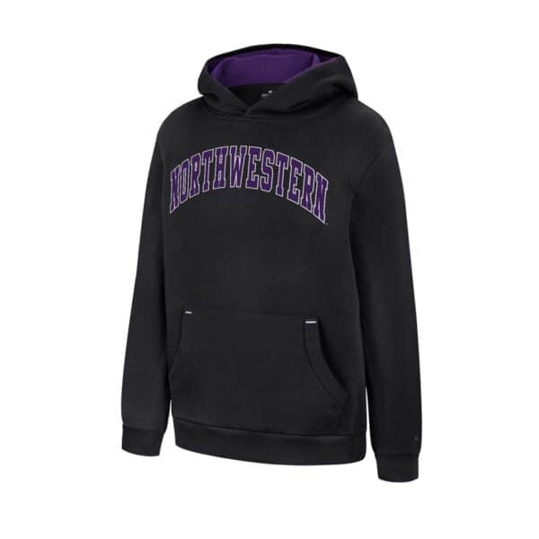 Northwestern University Wildcats Colosseum Youth Northwestern Black Lead Guitarists Pullover Hoodie