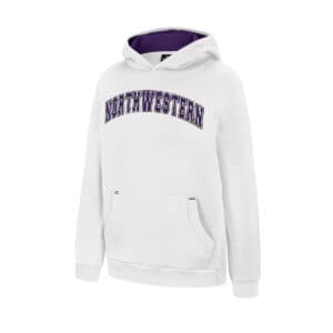 Northwestern University Wildcats Colosseum Youth Northwestern White Lead Guitarists Pullover Hoodie