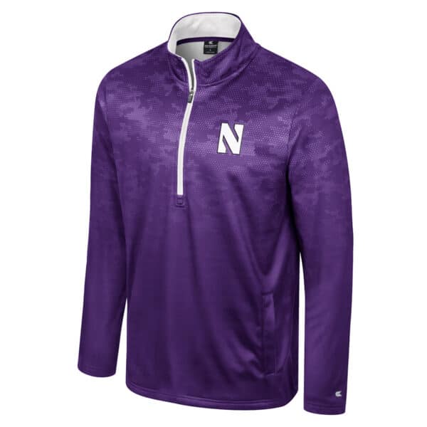 Northwestern University Wildcats Colosseum Men's The Machine Sublimated 1/2 Zip