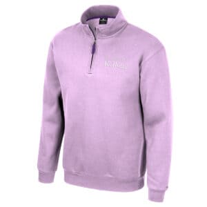 Northwestern University Wildcats Colosseum Men's Kellogg Lilac I'll Be Back 1/4 Zip