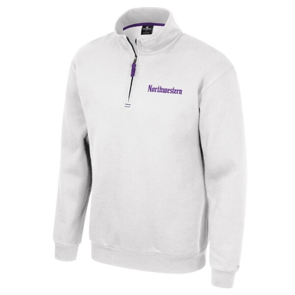Northwestern University Wildcats Colosseum Men's White I'll Be Back 1/4 Zip