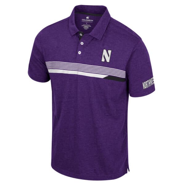 Northwestern University Wildcats Colosseum Men's No Problemo Polo