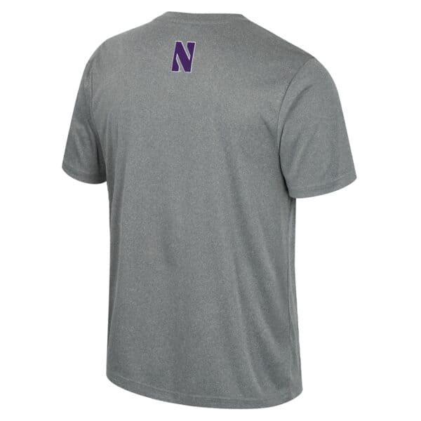 Northwestern University Wildcats Colosseum Men's Self Aware S/S Tee - Back Side
