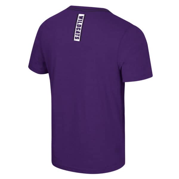 Northwestern University Wildcats Colosseum Men's Purple No Problemo S/S Tee - Back Side
