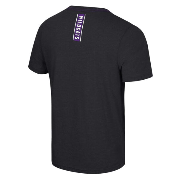Northwestern University Wildcats Colosseum Men's Black No Problemo S/S Tee - Back Side