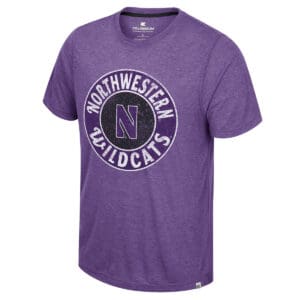 Northwestern University Wildcats Colosseum Men's Come With Me S/S Tee