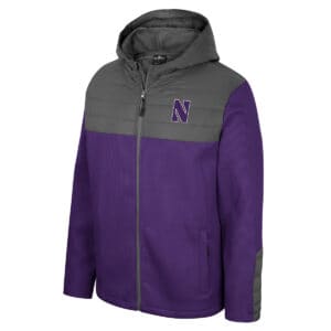 Northwestern University Wildcats Colosseum Men's Storm Was Coming F/Z Hooded Jacket