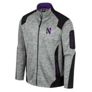 Northwestern University Wildcats Colosseum Men's Silberman Full Zip Color Block Jacket