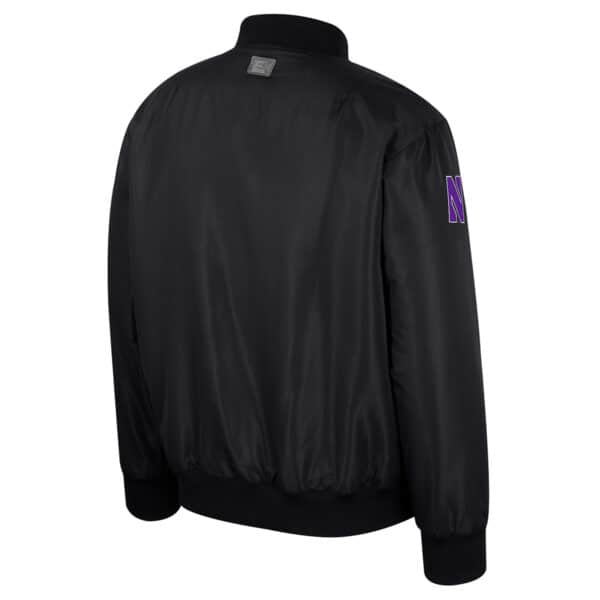 Northwestern University Wildcats Colosseum Cpu Bomber Jacket - Back Side