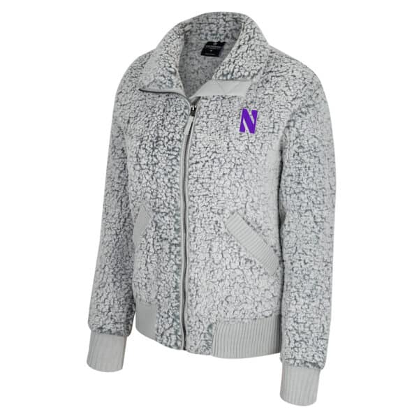 Northwestern University Wildcats Colosseum Ladies You Want To Hug Me Sherpa Jacket