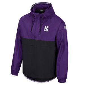Northwestern University Wildcats Colosseum Men's T1000 1/2 Zip Anorak