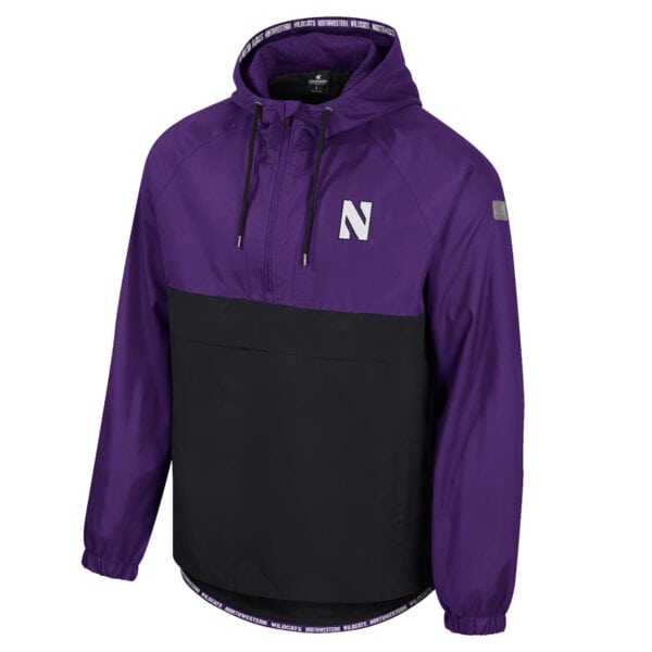 Northwestern University Wildcats Colosseum Men's T1000 1/2 Zip Anorak