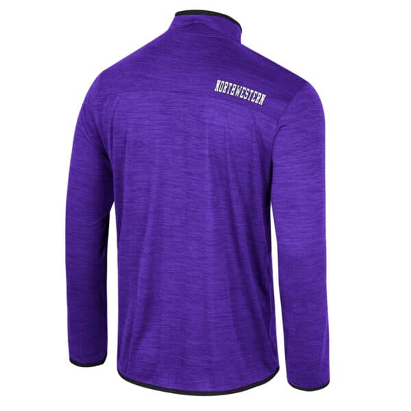 Northwestern University Wildcats Colosseum Men's Purple Wright 1/4 Zip Windshirt - Back Side