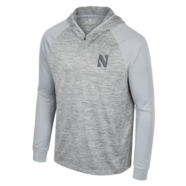 Northwestern University Wildcats Colosseum Men's Cybernetic 1/4 Zip Hooded Windshirt