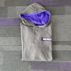 Northwestern University Wildcats Colosseum Men's Affirmative Hooded Henley Sweater