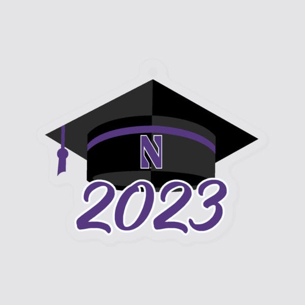Northwestern University Wildcats Laser Cut Acrylic Class of 2023 Ornament -2