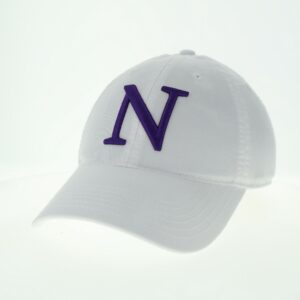 Northwestern University Wildcats Legacy Unconstructed Adjustable White Hat with Academic N Design