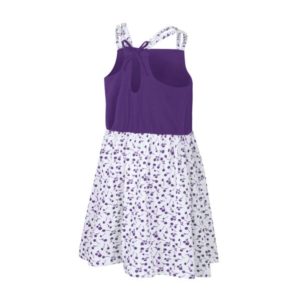 Northwestern University Wildcats Girls Robin Floral Dress-Back