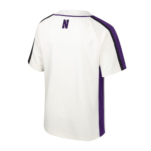 Northwestern University Wildcats Colosseum Youth Ruth Baseball Jersey-Back