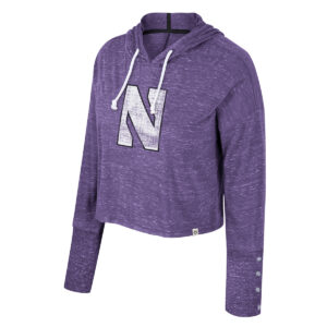 Northwestern University Wildcats Colosseum Ladies High Society Purple Cropped Hoodie