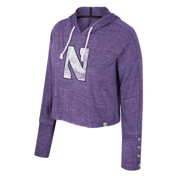 Northwestern University Wildcats Colosseum Ladies High Society Purple Cropped Hoodie