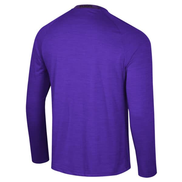Northwestern University Wildcats Colosseum Men's Langmore Purple L/S Raglan Tee-Back