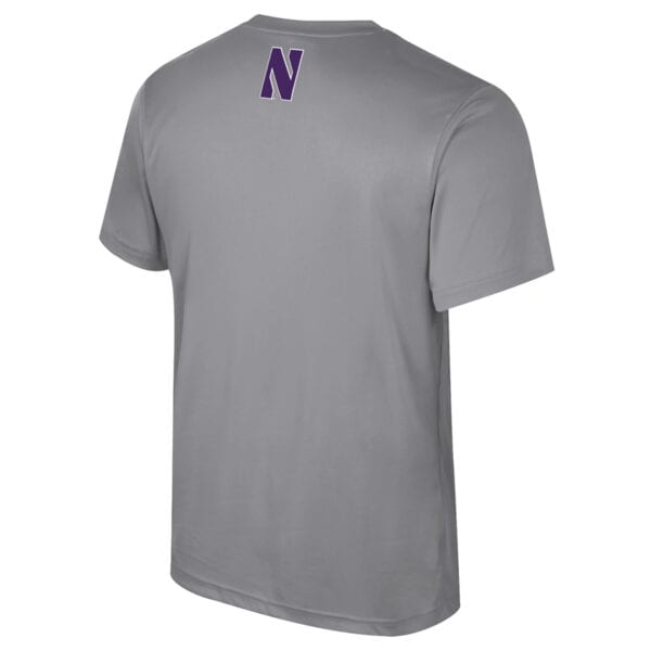Northwestern University Wildcats Colosseum Men's Snell Gray S/S Poly Tee-Back