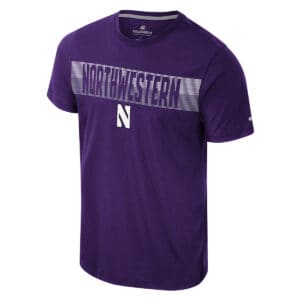 Northwestern University Wildcats Colosseum Men's Russ Purple S/S Active Blend Tee 