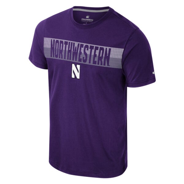 Northwestern University Wildcats Colosseum Men's Russ Purple S/S Active Blend Tee 