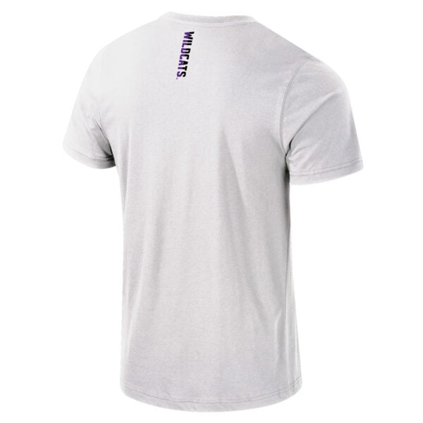 Northwestern University Wildcats Colosseum Men's Russ White S/S Active Blend Tee -Back