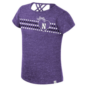 Northwestern University Wildcats Colosseum Girls Star Court S/S Tee